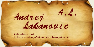 Andrej Lakanović vizit kartica
